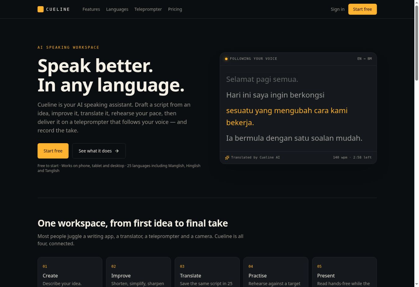 Teleprompter Asia website preview