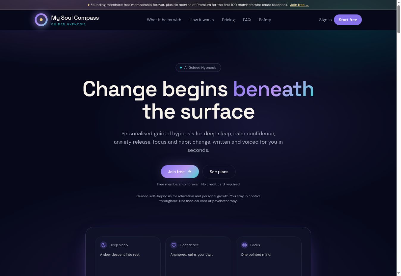 My Soul Compass website preview